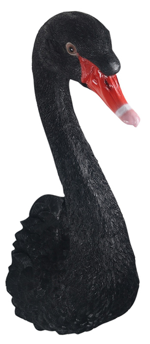 Resin Black Swan Head Wall Art - Click Image to Close
